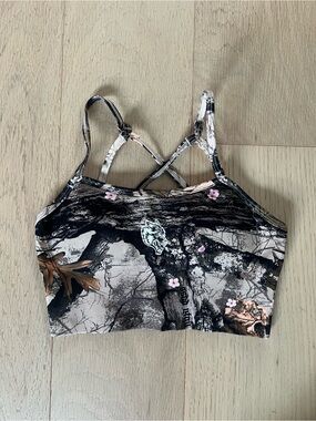 Darc Sport Camo Floral Strappy Crop Top